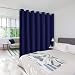 NICETOWN Room Divider Curtain Screen Partitions, Vertical Blinds for Sling Door, Blackout Window Curtains, Privacy Blinds for Patio, Extra Wide Drapes (Single Panel, 8.3ft Wide by 7ft, Navy Blue)