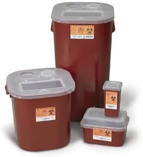 Sammons Preston Multi-purpose Sharps Container Sharps 1-Piece 9.5H X 10W X 7D Inch 2 Gallon Red Base Vertical Entry Lid (1 Each)