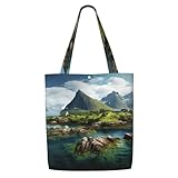 Excellence du design d'impression complète : avec une illustration vive et haute définition sur toute la surface, ce sac à bandoulière en toile se distingue comme un sac d'épicerie réutilisable, un sac fourre-tout et un sac respectueux de l'environnement comme un joli sac de vacances ou cadeau pour elle, maman, épouse ou amie.