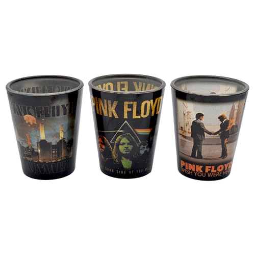 Image of Pink Floyd The Dark Side of the Moon Set of 3 Shot Glasses - Mid-South Products
