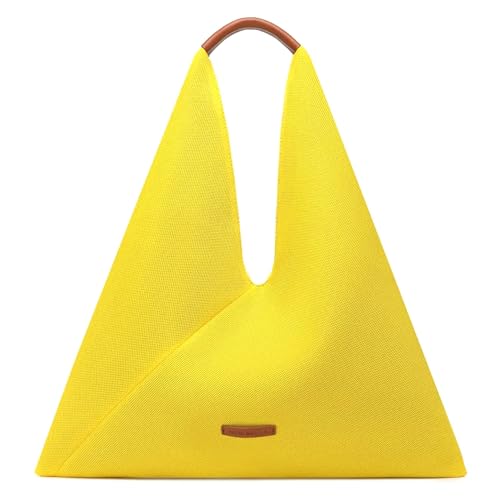 Image of NEWBELLA Anne Knitted Shoulder Hobo Bag City Chic Sporty Women Hobo Handbags, Yellow