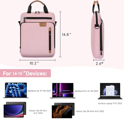 Image of Laptop Sleeve Bag,Padded Protective Travel Carrying Case for 15 inch MacBook Air M4 M3 M2 2025 2024 2023,Dell XPS 15 Plus,15 Inch Surface Laptop 7 /6 /5 /4 /3,Galaxy Tab S9 Utra 14.6 inch