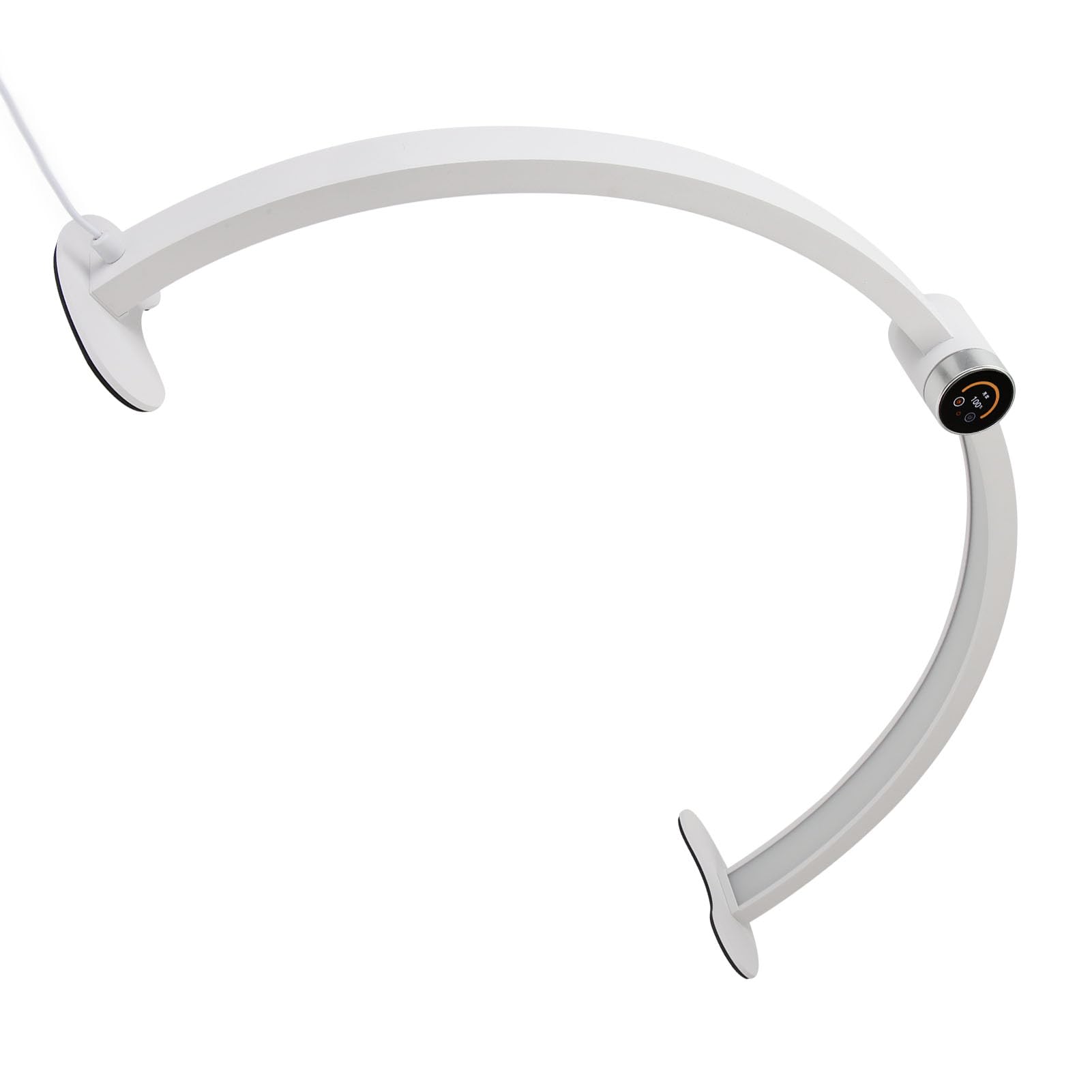 Jectse Half Moon Light Nail Lamp, Clock Display Half Moon Desk Lamp 40W for Beauty (White)