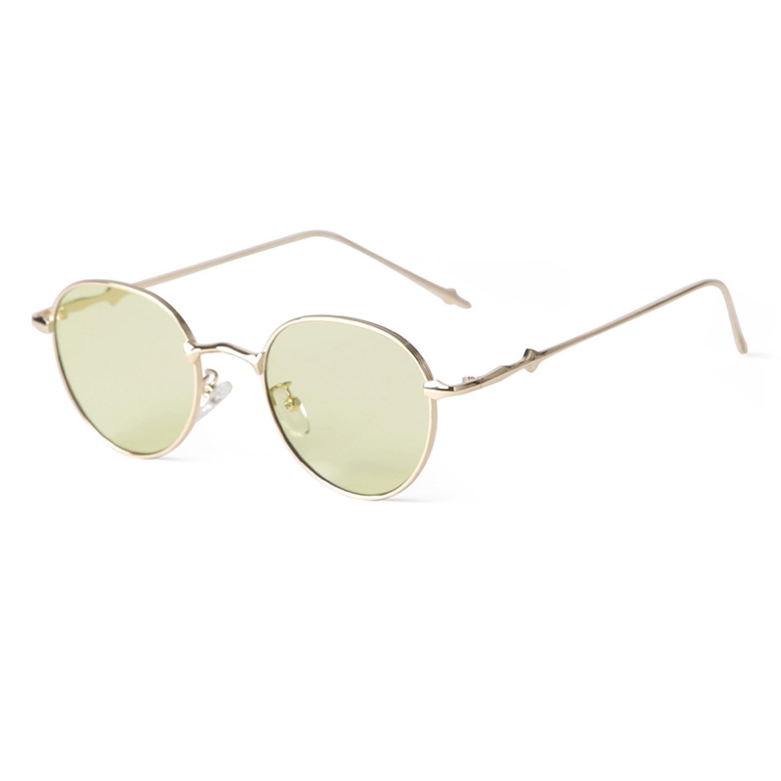 Okulary przeciwsłoneczne Retro okrągłe Vintage owalne męskie okulary przeciwsłoneczne damskie szare soczewki okulary do jazdy samochodem UV400