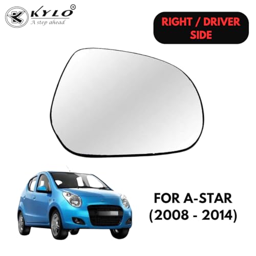Image of Kylo A-Star (2008-2014) Driver Side (Right Side) Car Side Mirror Glass /Tukdi /Sub Mirror Plate