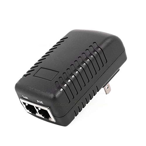 Inyector POE de 48V 0.5A Adaptador Power Over Ethernet para cámara IP compatible con estándar IEEE 802.3af miniatura 1