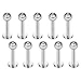 Ruifan 10PCS 16G 316L Stainless Steel 3mm Ball Labret Monroe Lip Ring Tragus Helix Earring Stud Barbell 6mm Bar Length Body Piercing Jewelry