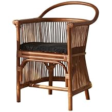 Office Chair Rattan Leisure Chair Balcony Household Natural Real Rattan Chair Sub Simple Backrest Sofa Chair Antique Style Rattan Chair Home Office Chair