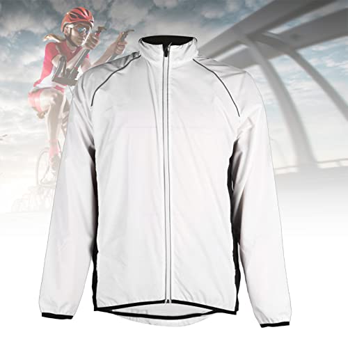 Chaqueta para ciclismo RiToEasysports blanca talla Large miniatura 5