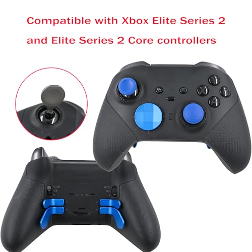 Image of 13 in 1 Elite Controller Paddles for Xbox Elite Series 2 Core Controllers Component Set with 6 Metal Thumbsticks & Tool, 2 D-Pads, 4 Paddles for Xbox Elite Series 2 (Blue)