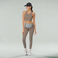 Vista 3 de C.C Riñonera de Cintura para Mujer – Riñonera Acolchada Cruzada de Cintura con Correa Ajustable, Idea de Regalo de Moda, Gris camuflaje