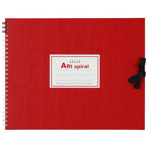 Maruman Art Spiral Sketch Book, F3, 8.74" x 11.26", 24 Sheets, Red