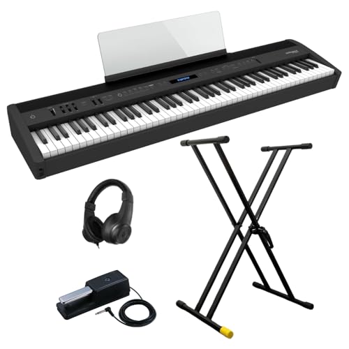 �yX�^�X�^���h�Z�b�g�zRoland ���[�����h DigitalPiano �d�q�s�A�m 88���� FP-60X (�w�b�h�z�� �Z�b�g, BK �u���b�N)
