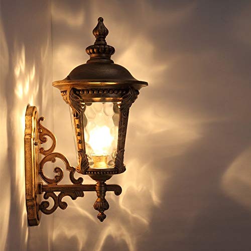 Lanterne Murale Vintage E27 en Métal Noir pour l'Éclairage Extérieur du Jardin - 3