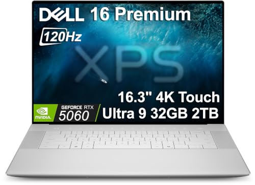 Image of Dell XPS 16 Premium, 4K Touch, NVIDIA RTX 5060, Ultra 9 285H, 32GB, 2TB SSD