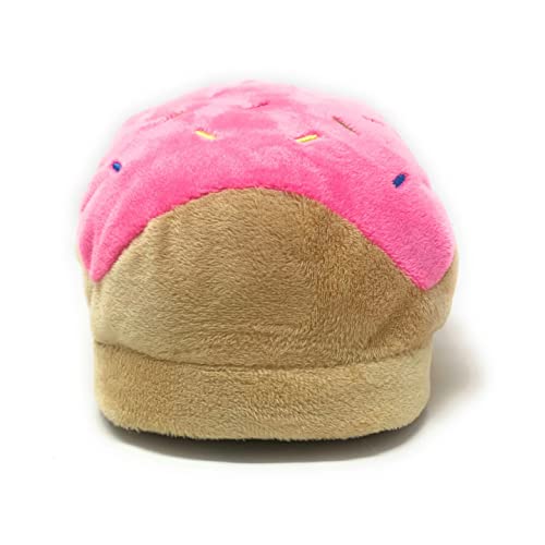 Image of ooohyeah Women's Fuzzy Food Hug Slippers, Cute Funny Cozy Non-Slip House Foam Slippers for Women, Donut Judge Me, Fits Sizes 7-8