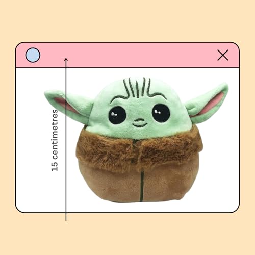 Image of Fusked Flufies Reversible Yoda Plush Stuff Toys for Kids - Show Your Mood with Star Wars Baby Yoda Soft Toy - Washable and Safe Baby Doll for Birthday Gift