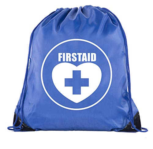 Image of Mato & Hash First Aid Backpack Drawstring Medical Bag for Emergencies or Epi Pen & Medicine - 6PK Royal CA2500FirstAid S2