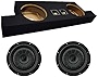 Compatible with Chevy Colorado 04-12 Crew Cab Truck Dual 10' Kicker C10 Subwoofer Sub Box Enclosure 600 Watts Peak