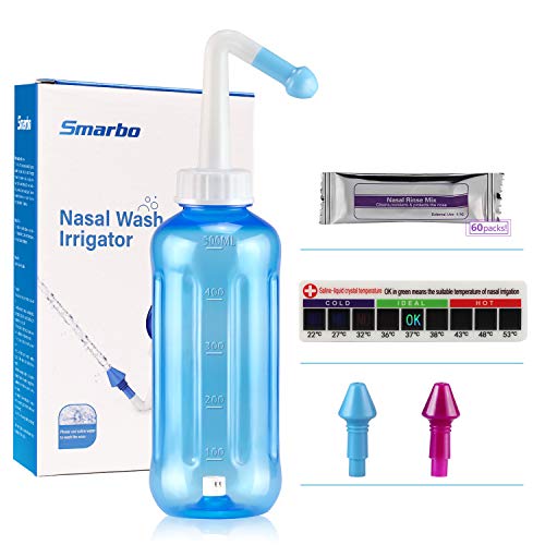 Sinus Rinse Neti Pot Nose Wash Cleaner Bottle 500ml Nasal Irrigation for Kid