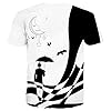 LAIDIPAS Unisex 3D Pattern Printed Casual Short Sleeve T-Shirts Tees - White - XL #2