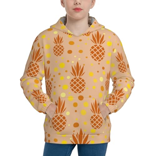Pineapples Kid Hoodies Boys Sweatshirts Girls Pullover with Pocket