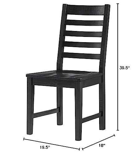 Martin Svensson Home Napa Solid Wood Black (Set Of 2) Dining Chair #TOP2
