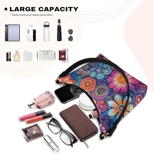 Image of Handbag for Women Leather Underam Shoulder Bag with Zipper Fashion Work Purse Waterproof Travel Wallet