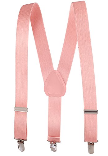 Hold’em Elastic Y-Back Suspenders For Kids, Adjustable Kids Suspenders With Metal Clip Braces, Durable 22-Inch Peach Suspenders For Boys & Girls, 7 Months To 3 Years Old #TOP6