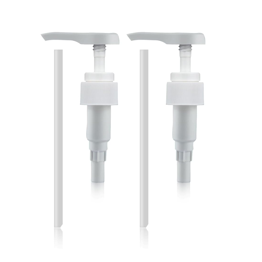 Produktbild von 2er-Set Dosierpumpen Für Sirup, Shampoo & Co. – 4 Ml Pro Hub, Passend Für 28/410 Gewinde (30 Mm, Wiederverwendbar)