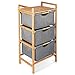 HEIMWERT Wäschekorb Regal 3 Fächer - Stabiler Wäschesortierer aus Bambus Holz - Wäschesammler 44 x 34,5 x 96 cm groß für Badezimmer und Schlafzimmer I Wäsche Organizer mit Textil Korb (PLATINGRAU) Ort mit günstig Kaufen-HEIMWERT Wäschekorb Regal 3 Fächer - Stabiler Wäschesortierer aus Bambus Holz - Wäschesammler 44 x 34,5 x 96 cm groß für Badezimmer und Schlafzimmer I Wäsche Organizer mit Textil Korb (PLATINGRAU)