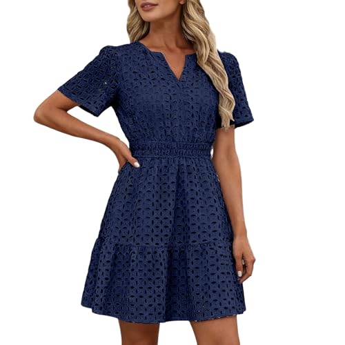 Robe d'été style plage unie à volants pour vos journées ensoleillées