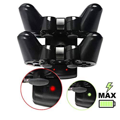 Fpxnb 2 Pack Ps3 Controller Charger, Playstation 3 / Ps3 Slim Dualshock Move Controller Charging Dock Stand Stations With Dual Micro Usb Charging Cables & Led Indicator #TOP2