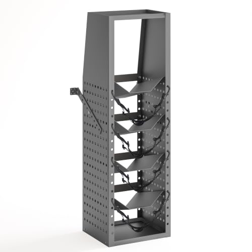 GAMINA KAVISI Refrigerant Tank Rack for Van Cylinder Tank Holder Rack Shelving Storage 264lb Load Capacity Work Van Shelving for Freon Gases Oxygen Nitrogen 14.6Lx12.9Wx51.77H