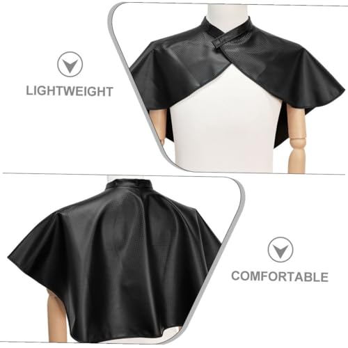 jojofuny Capa para teñir cabello 2 piezas negra impermeable para salón de peluquería miniatura 3