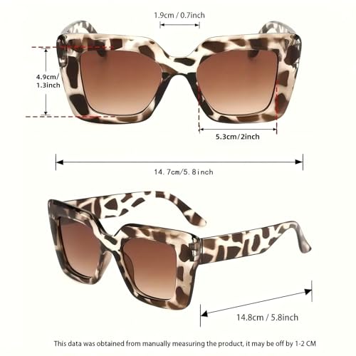 Oversized Square Sunglasses - Simple and Fashionable Retro Glasses for Women's Personality3