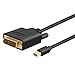 Produktbild Mini DP (mDP) auf DVI-Kabel 3FT, CableCeation Mini DisplayPort (Thunderbolt 2) auf DVI-Adapterkabel 1080P, Kompatibel mit MacBook Pro, iMac, Mac Mini, Surfacebook, 0.9M / Schwarz