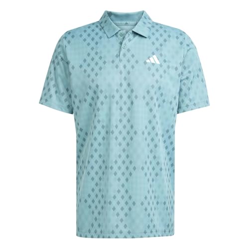 Image of adidas Men'S Polo Shirts | Club Graph Polo | Turquoise |