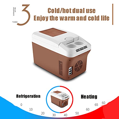 WWDKF Mini Fridge, 15Liter Car Mini Refrigerator, Home/Car DualUse, Hot and Cold DualUse