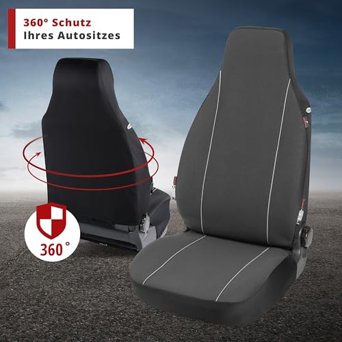 Walser Auto-Sitzbezug Modulo, 2 Vordersitzbezüge, Universal Auto-Schonbezüge für Highbacksitze, Universal PKW-Sitzbezüge… – Ansicht 5