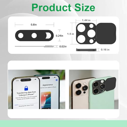 Coque de confidentialité iPhone 16 Pro protégeant l'objectif et la vie privée