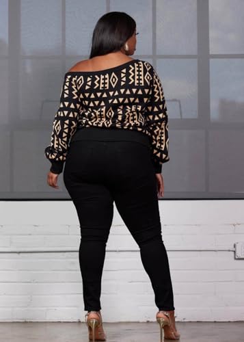 Image of D'IYANU | Hiba African Pattern Ankara Women's Sweater | Traditional Culture with Long Sleeves
