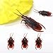 Prank Fake Roaches Model Fake Rubber Cockroach Roach Bug Roaches Toy Prank Funny Trick Joke Toys Plastic Bugs Lifelike Creepy Perfect for Halloween Project, Tricking People, Kid Playing (5)
