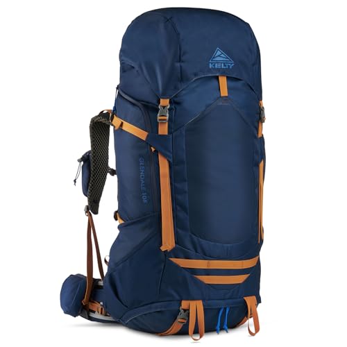 Image of Kelty Glendale 65L to 105L Internal Frame Backpack - Multi-day Backpacking Thru Hiking Pack, Adjustable Suspension, Customized Fit (Pageant Blue, 105L)