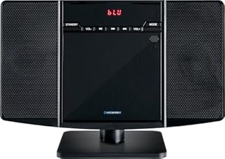 McGrey MCD-60 Système Stéréo Vertical - Hi?FI Compact Gain de Place avec Lecteur CD/MP3, Emplacement USB, Streaming Bluetooth & Radio FM/AM - Entrée AUX, Télécommande, 2X 3 Watt RMS - Noir