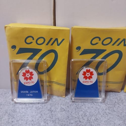 ★レア物 銀枠★ 大阪万博 EXPO'70 金属製 カーエンブレム 貴重な当時物 大阪万博 OSAKA EXPO 70 カーバッジ カーエンブレム レッド