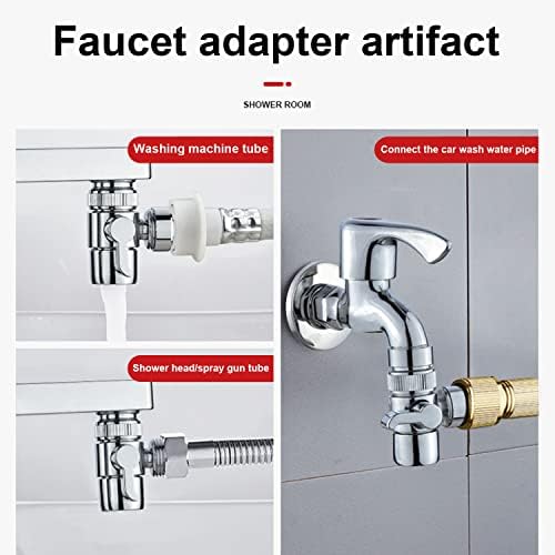 TOSCOS Diverter Valve, Alloy Shower Faucet 2 Way Diverter Valve, Brass Diverter Valvefor Kitchen Sink Faucet or Bathroom