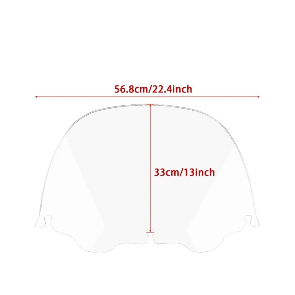 D'écran Déflecteurs Moto Séparateur De Vent De Pare-Brise Ondulé pour Moto, 13 Pouces, pour pour Touring Glide 1997 – 2013, Pièces De Déflecteur De Moto Transparentes
