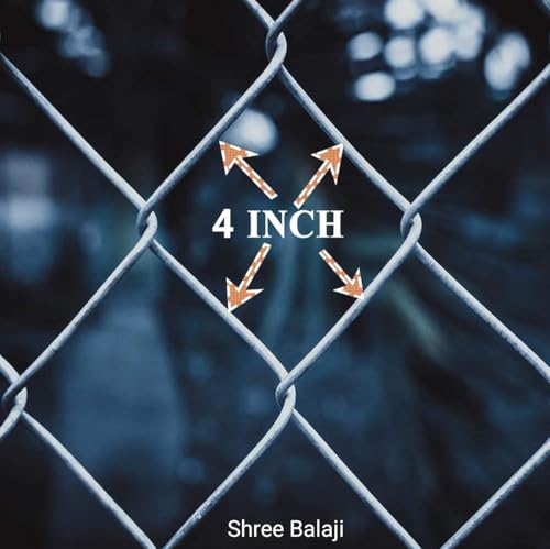 Image of Chain Link Fencing Net For D Fence Alloy Steel Wire, Thickness 3 MM, 10 Gauge Wire inch4x4 inch Inch Block Size, Rust-Proof, Heavy Duty Fence for Farm, Garden, Home, (5 Feet Height, 50 Feet Length)