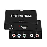 Component to HDMI Adapter, YPbPr to HDMI Coverter + R/L, NEWCARE Component 5RCA RGB to HDMI Converter Adapter, Supports 1080P Video Audio Converter Adapter for DVD PSP to HDTV Monitor